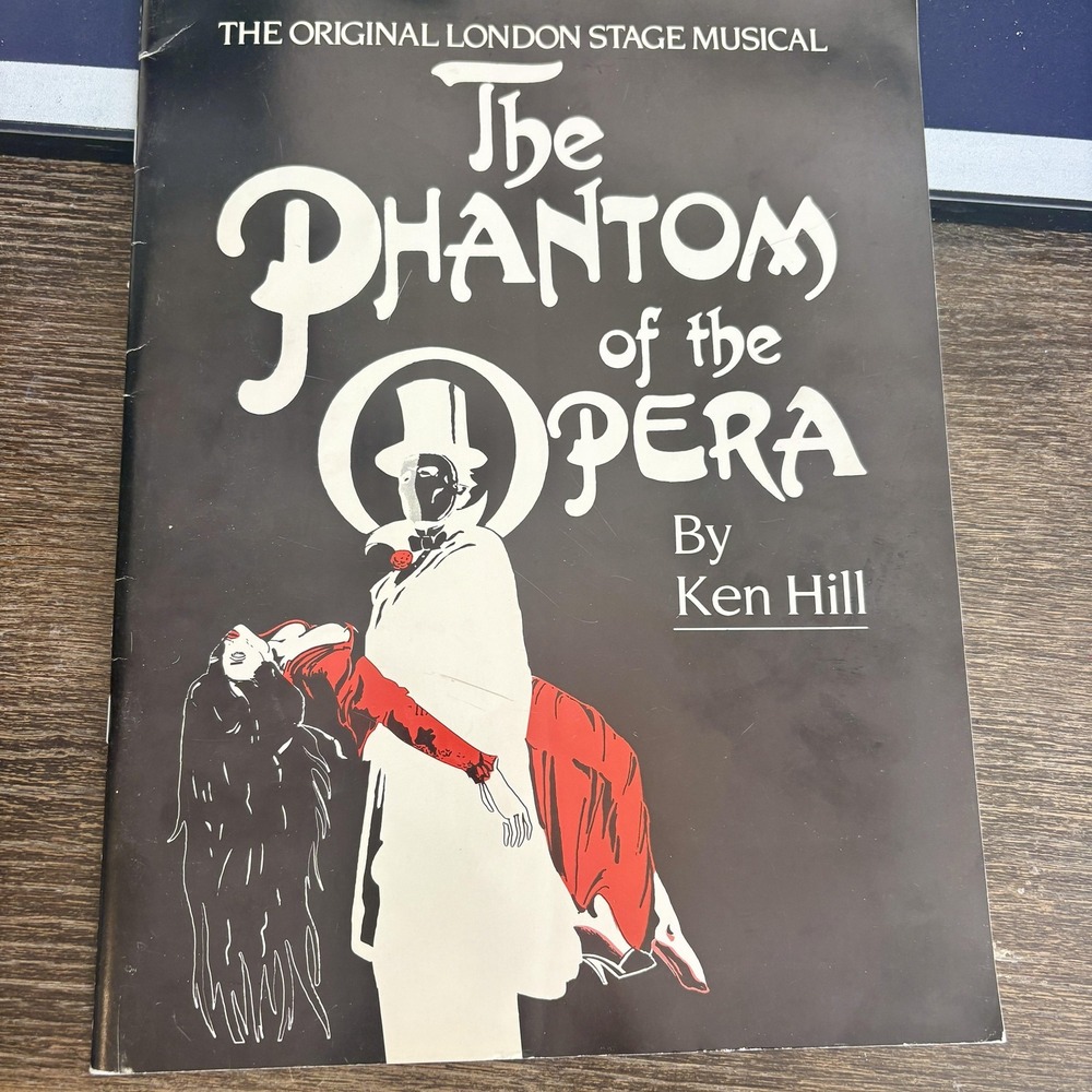 Vintage The Phantom Of The Opera Ken Hill‎ London Stage Musical Program Souvenir